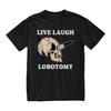 Live Laugh Lobotomy Skull T Shirt Funny Gothic Grunge Vintage Versatile Stylish Unisex Comfortable Casual Slightly