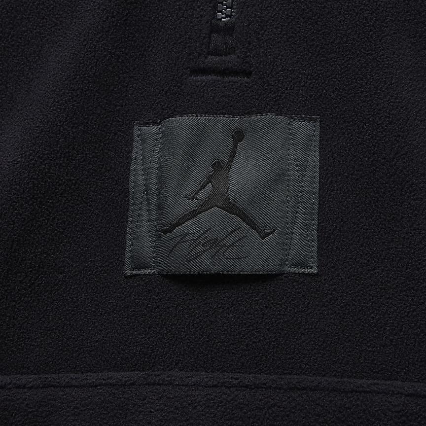 Jordan Essentials однотонный свитшот с воротником-стойкой и полумолнией, мужские топы, черный FD7864-010