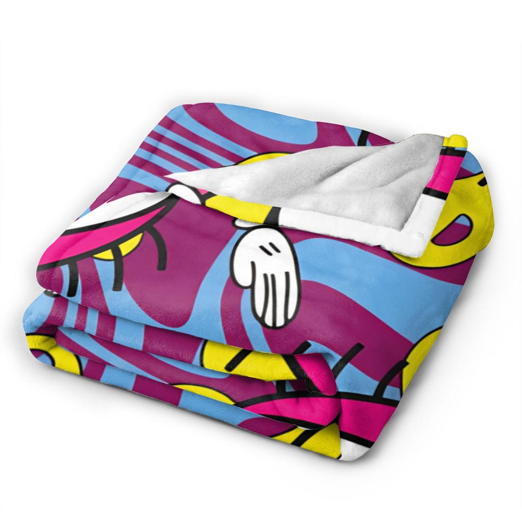 Super Soft Blanket Girls Boys Travel Eye Pattern Throw Blanket Flannel Bedspread For Home Decor Fashion Sofa Bed Cover