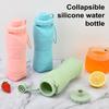 600ML Collapsible Water Bottle Food Grade Leakproof Reusable Portable Folding Outdoor Camping Cycling Gym Fitness Sports Travel Drinking Cup