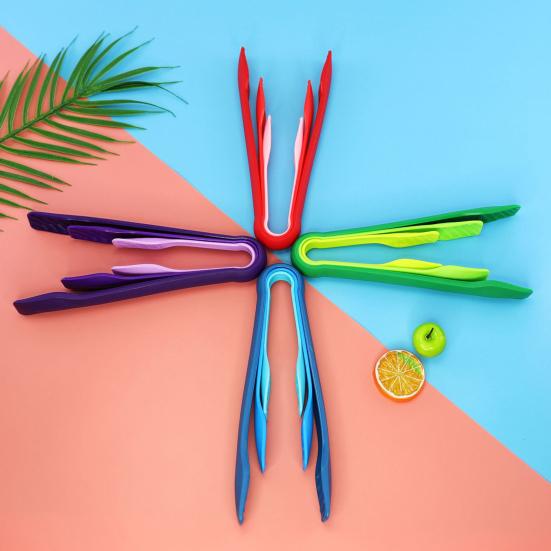 3 шт. зажим для еды с нескользящей ручкой, пищевые термостойкие многоразовые щипцы для еды, салата, хлеба, торта, гриль, кухонные аксессуары