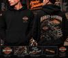 Худи Harley-Davidson Live to Ride с черепом для байкера, Мотоциклетный подарок для фаната