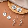 Bohemian Retro 3D Flower Earrings: Chrysanthemum and Dandelion Design for Women