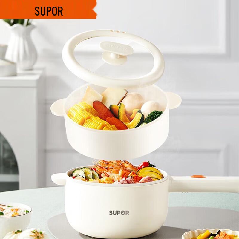 SUPOR 1.6L Multi-function Electric Pot with Steamer CN plug (adapter included)