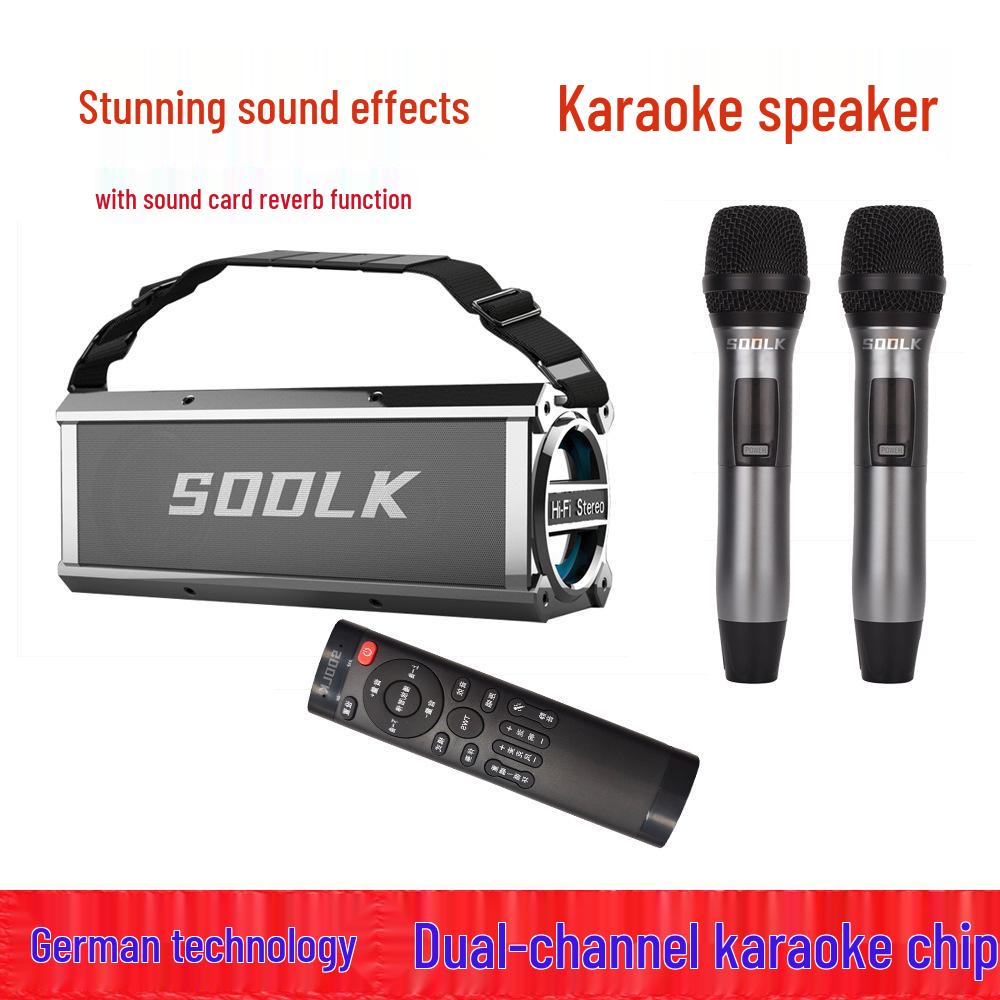 SODLK 120 Вт Немецкий Bluetooth Сабвуфер Динамик с K Song, Портативный для Дома и Танцев, Поддерживает U-диск и TF-карту.