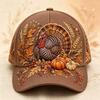 Vintage Autumn Pumpkin Embroidered Baseball Cap Thanksgiving Turkey Maple Leaf Cap Men's and Women's Casual Sun Hat