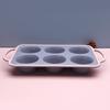 Двухцветная силиконовая форма для торта, 6 ровных чашек, форма для выпечки в микроволновой печи, силиконовая форма для торта, форма для выпечки кексов, кексов