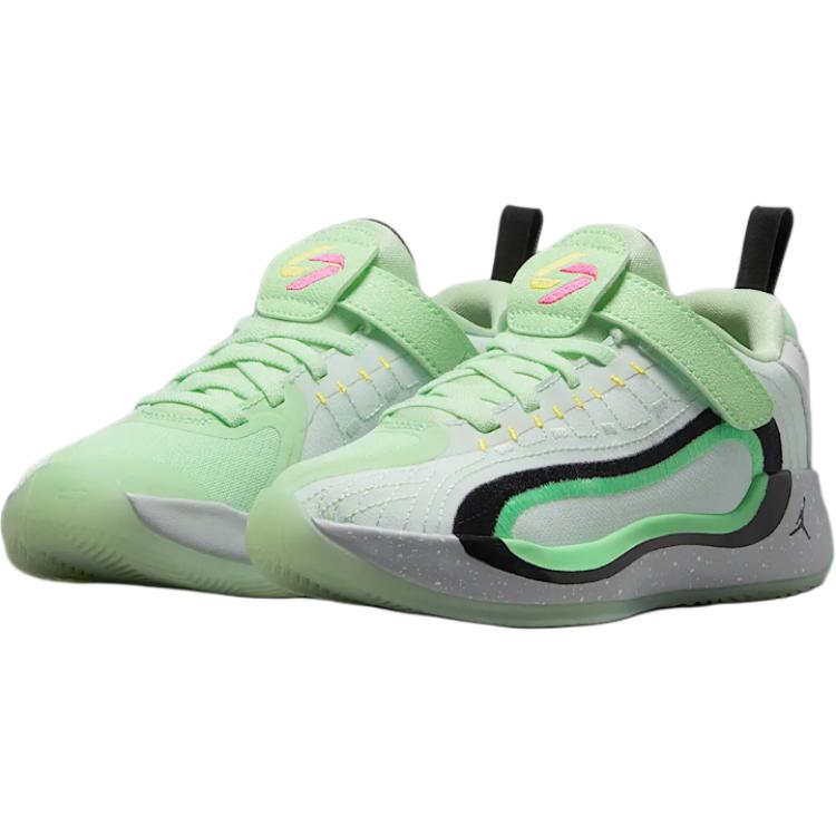 Jordan Luka 4 Удобные Универсальные Нескользящие Прочные Низкие Детские Баскетбольные Кроссовки Детские баскетбольные кроссовки Зеленый HJ5226-300