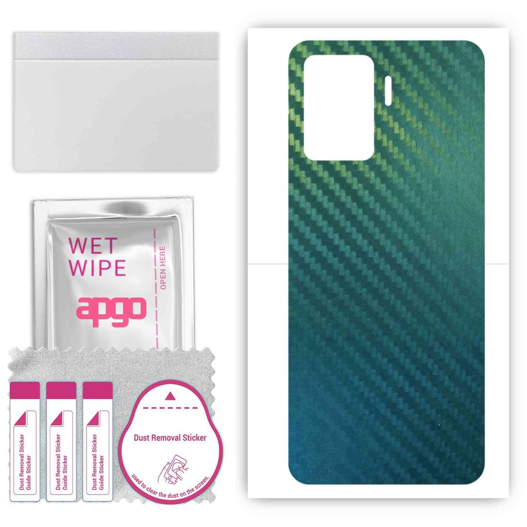 apgo Защитная наклейка на заднюю панель, совместимая с Oppo F19 Pro, пленка для обертывания, фольга, винил - Pattern Carbon Chameleon CAKA1