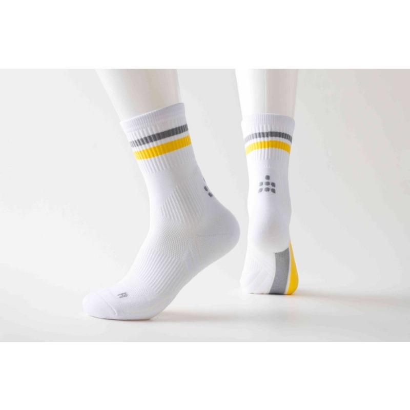 Мужские спортивные носки для бега, баскетбольные амортизирующие и износостойкие, махровые впитывающие пот, устойчивые к запаху и дышащие носки средней длины