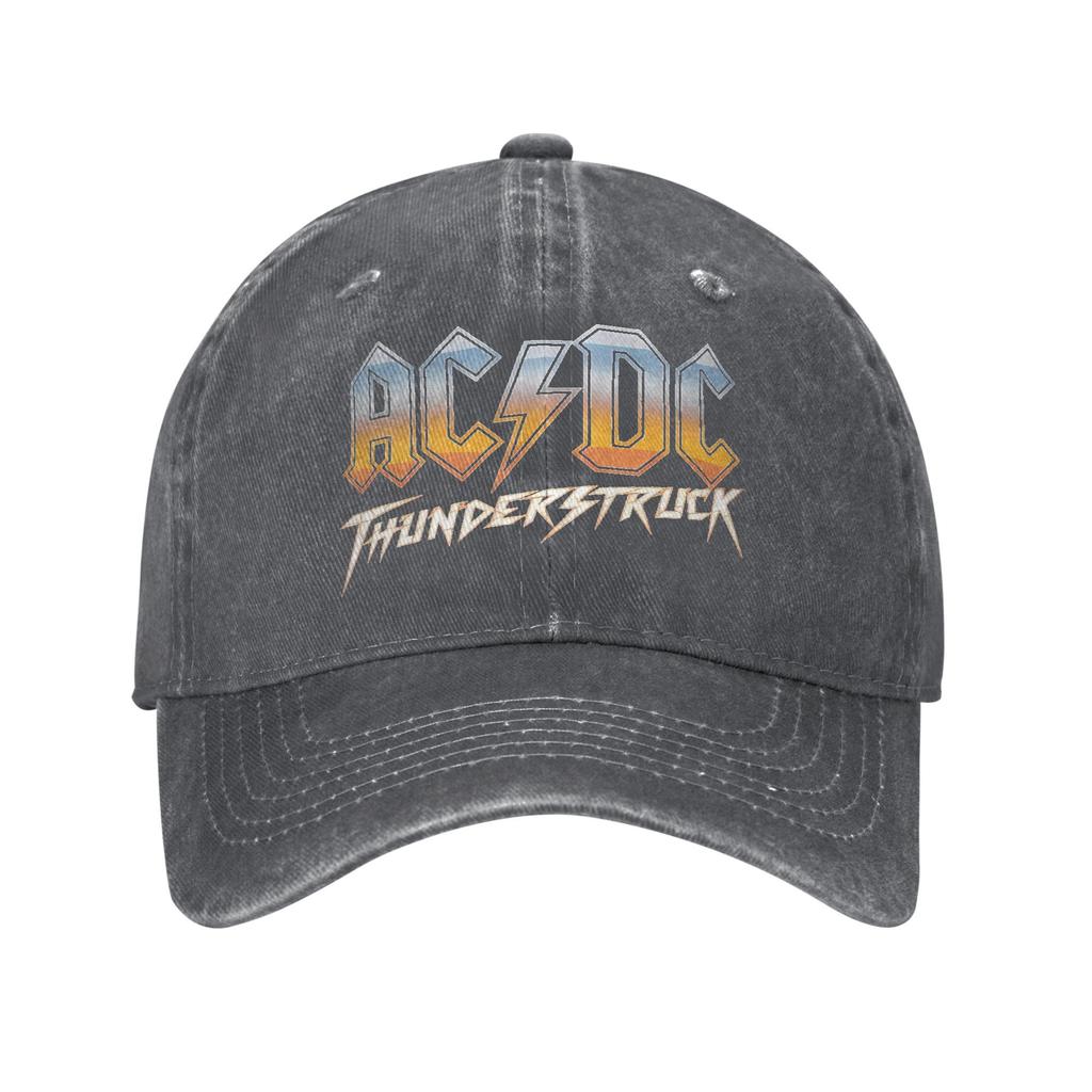 Бейсболки THUNDERSTRUCK AC-DC Модные Потертые Выстиранные Солнцезащитные Кепки Унисекс Стиль Для Активного Отдыха Регулируемые Шляпы Кепка