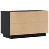 Vidaxl Szafka Pod Telewizor, Czarna, 74X35X44 Cm, Lite Drewno Sosnowe