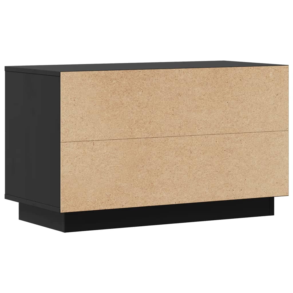 Vidaxl Szafka Pod Telewizor, Czarna, 74X35X44 Cm, Lite Drewno Sosnowe