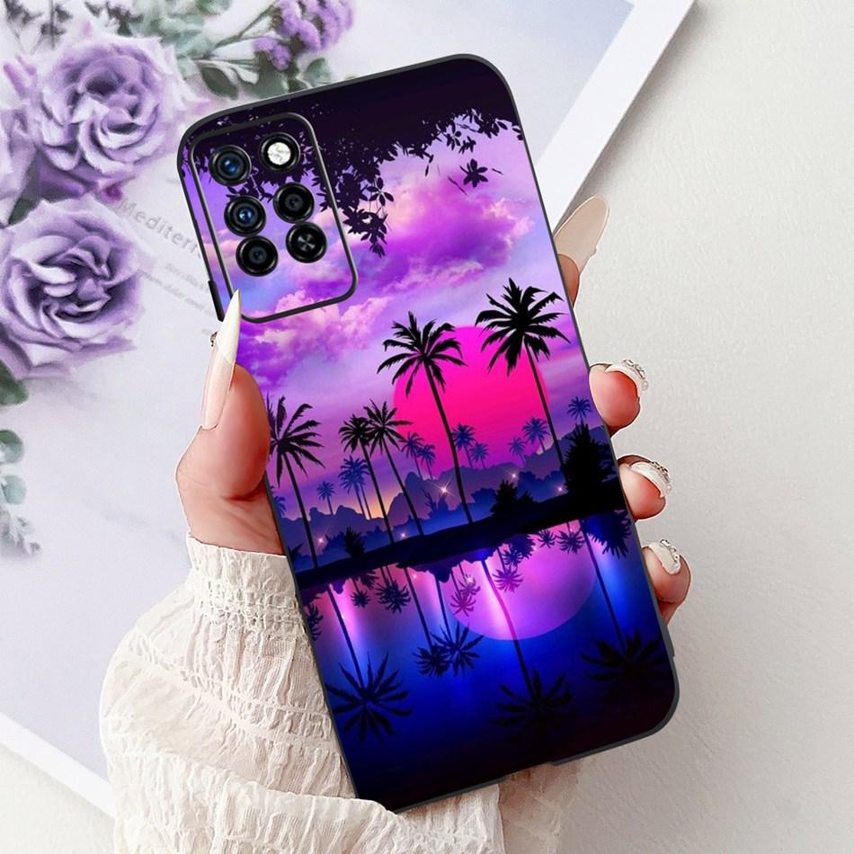 For Infinix Note 10 Pro Note10 Elegant Butterfly Cat Printed Phone Case For Infinix Note 10 10Pro NFC Black Silicone Soft Cases