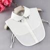 Fake Collar Decoration Versatile Shirt Collar Sweater Accessories White Chiffon Beaded Fake Collar Women'S Shirt Collar
