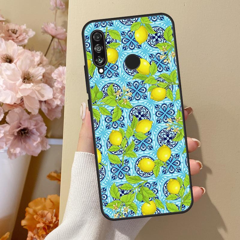 Средиземноморский Лимон Для Huawei Nova 12i 8i 11i 12s 9 10 SE Y60 Y70 Y90 Y72 Y73 Y61 Y91 P60 Pro P30 P40 Lite Чехол