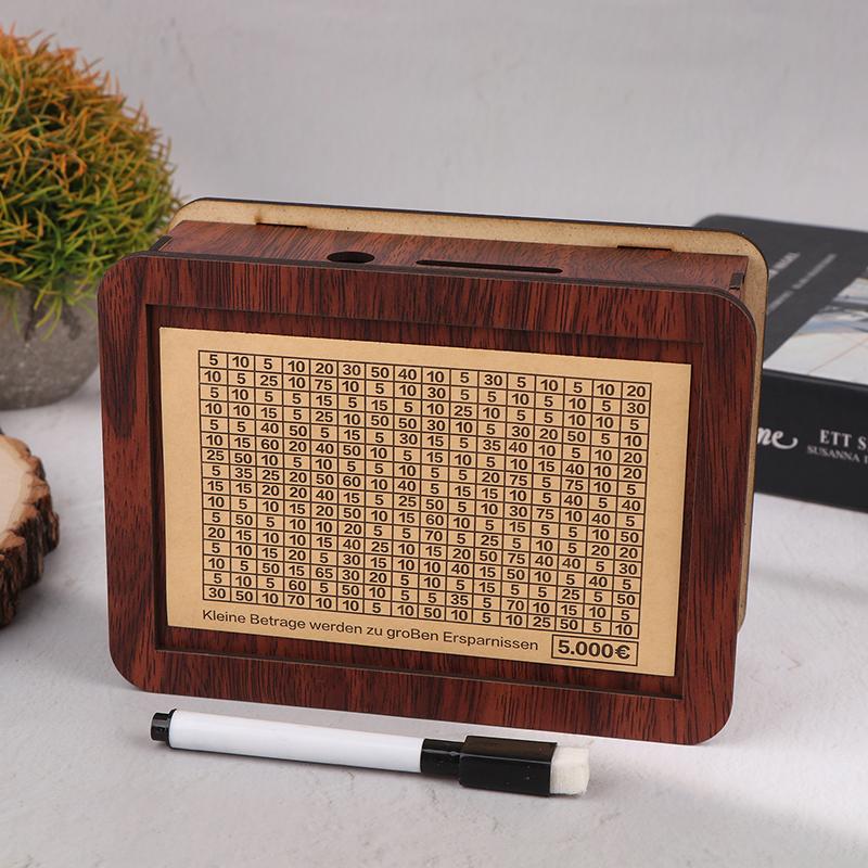 1 Набор Деревянная Копилка Контейнер для Денег Коробка для Денег для Накопления Наличных Кейс для Сокровищ Монет 1000/5000/10000 Евро