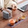 Glass Portable Travel Tea Set Outdoor Kung Fu Tea Set Kuaike Cup Business Gift Souvenir