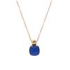[Q8623] - Golden Blue 'Boho' Steel Designer Necklace - 9x9 Mm