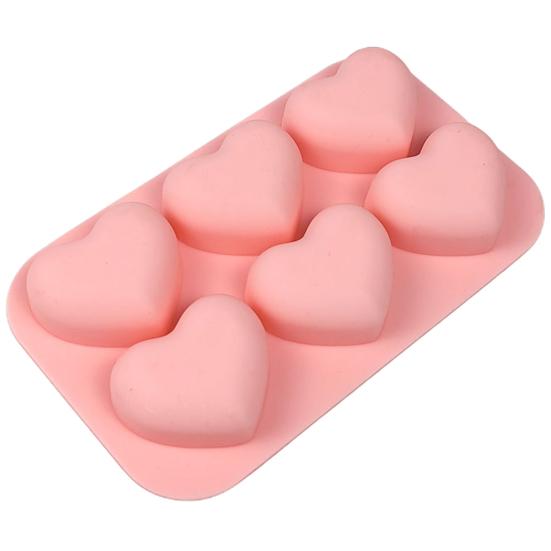 Форма для торта 6 полостей в форме сердца для еды, легко вынимается, не липнет, украшение для торта, гибкая ARI