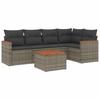 VidaXL Salon de Jardin avec Coussins 6 pcs, Canapés de Terrasse, Ensemble de Meubles de Patio, Mobilier d'Extérieur, Gris 3225955
