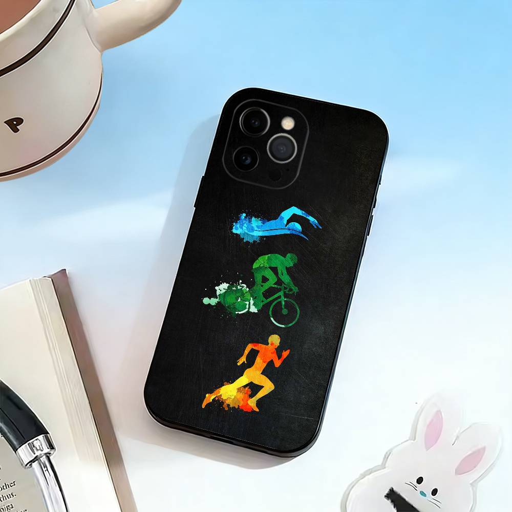 Bike Sports-S Phone Case For iPhone 17,16,15,14,13,12,11 Plus,Pro Max,XS,Soft Silicone Black Cover