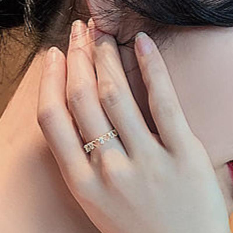 Персиковое сердце Япония Южная Корея Роскошь Модное кольцо Женская личность Ins Tide Онлайн Знаменитость Ниша Дизайн Кольцо на указательный палец Открытие Леди