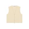 Essentials Осень/Зима 2022 V-образный вырез без рукавов жилет унисекс жилеты яичная скорлупа-белый FOG-FW22-131