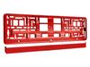 License Plate Frame, Metallic, Red