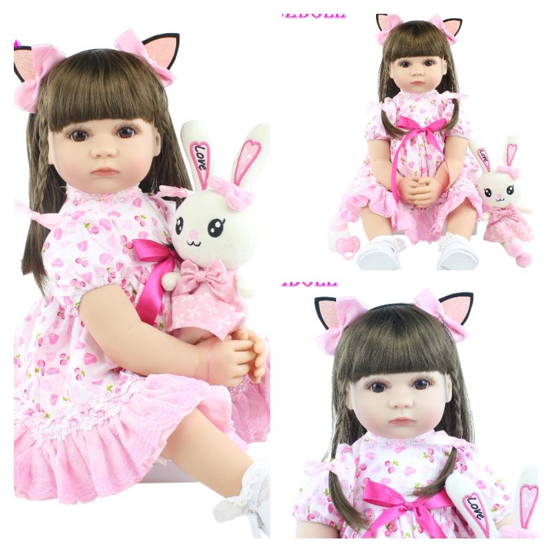 BZDOLL 60 см Мягкая силиконовая кукла Reborn, игрушки как настоящая виниловая принцесса для малышей, живая Bebe для девочек Bonecas, детский подарок на день рождения