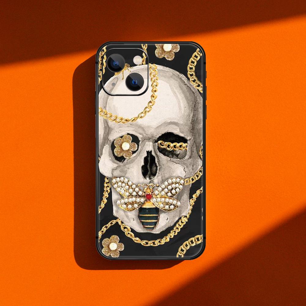 Модный арт-чехол для телефона с изображением черепа ужасов для iPhone Samsung Galaxy Redmi Xiaomi Oppo OnePlus Note SA 7 8 9 10 11 12 13 14 20 21 22 23 53 54 Pro Max Ultra