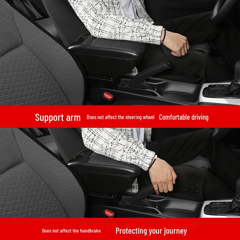 Подходит для Toyota Yaris 2008-2011: Подлокотник-бокс без сверления