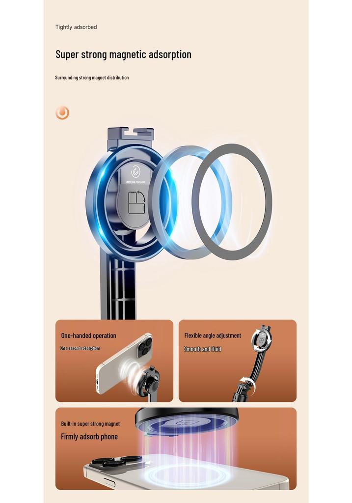 Магнитный Bluetooth селфи-палка и штатив L20 со светодиодной подсветкой