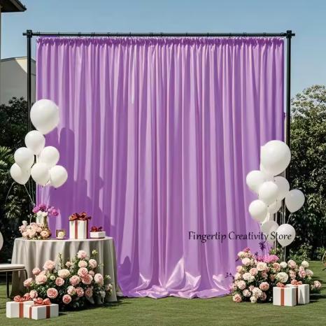 Satin Backdrop Curtain,with Rod Pocket for Wedding,Birthday,Baby Shower,Photography,Graduation Party Backdrop Drapes,1 Panel