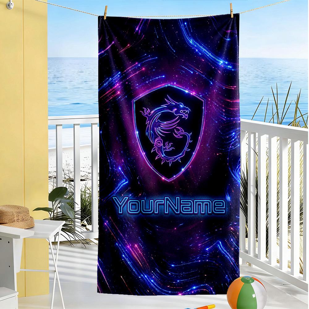 Galatasaray Customized Name Beach Towel High Absorbency Quickdry Ideal For Travel Outdoor Swim Pool Yoga Surf Camping Hiking Gym Gift Holiday