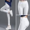 Women's Spring Summer and Autumn Thin Section Thin Thin Small Leg Trousers Elastic Front and Back Pockets Outside Wearing Bottoming Trousers