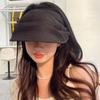 Solid Color Folding Sunshade Hat Portable Wide Brim Visor Caps Sunscreen Empty Top Hat  Travel