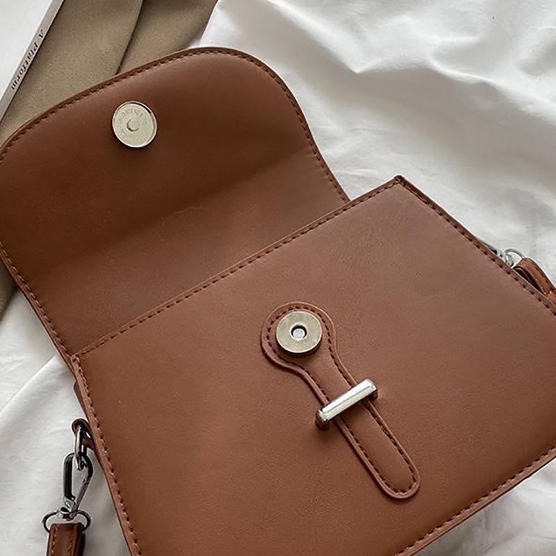 Yogodlns Сумка-седло в стиле ретро, ​​модная сумка через плечо из искусственной кожи, модная сумка-мессенджер с клапаном, повседневная женская сумка, кошелек