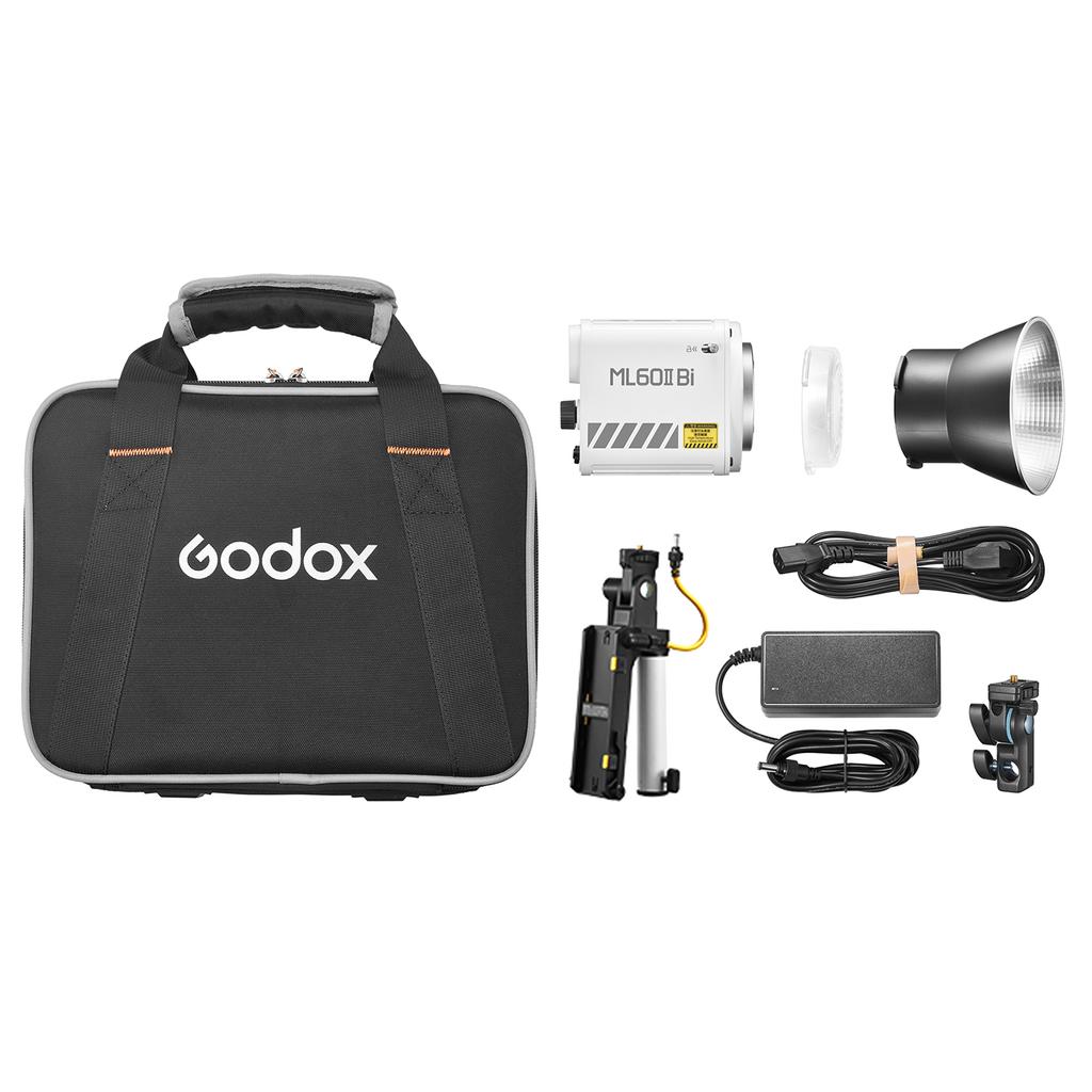 GODOX ML60II Bi Kit 70 Вт Комплект видеолампы Двухцветный светильник для фотосъемки 2800K-6500K Регулируемый индекс цветопередачи более 96 с