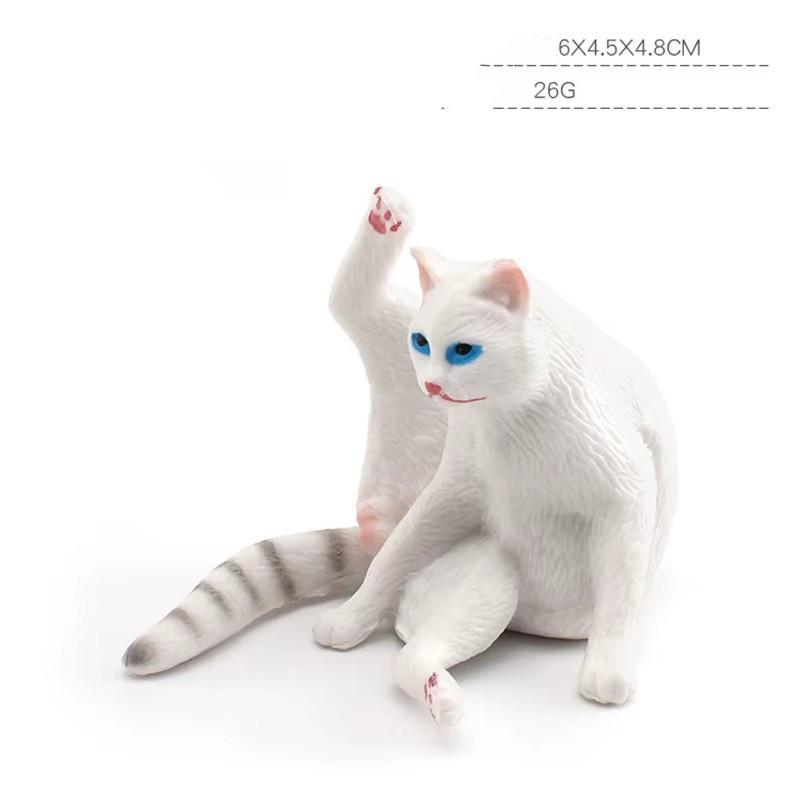 1pc Mini Realistic Cat Figurine Set Cute Orange Tabby British Shorthair Toy Kittens for Kids Decoration Resin Decorative Ornaments