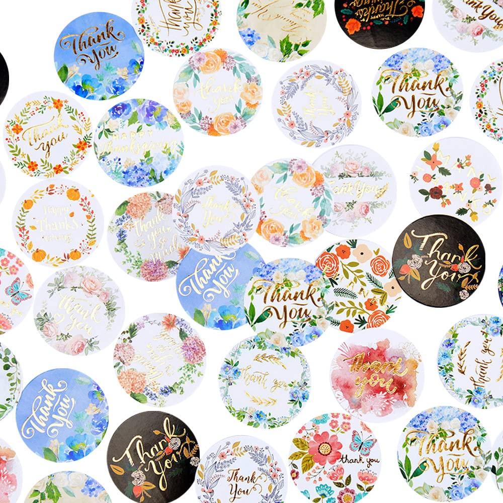 Привет привет золотая фольга цветок благодарности разноцветный цветочный круглый 92 2112sl115 наклейки, хлопья, тиснение, блестки, ты, букет, дизайн, круг, штук,