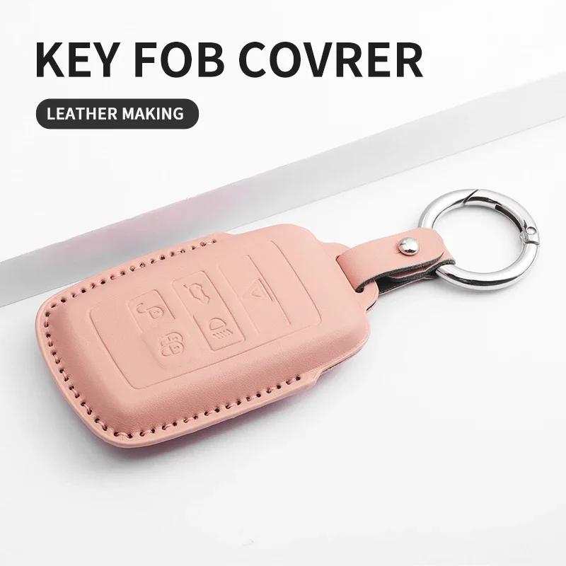 Для Land For Jaguar Чехол-брелок для ключа автомобиля Оболочка Rover Range Rover Evoque Discovery Sport Velar Xe E-Pace Xf Аксессуары ПУ Кожа