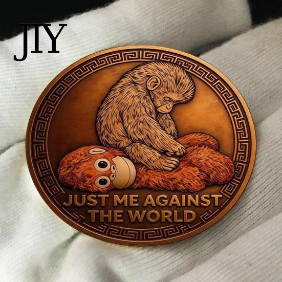 Collectible Monkey Token Emotional Support Coin Inspirational Challenge Pocket Comfort Gift Double?Sided for Friends Family Motivation Keepsake