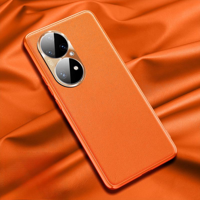 Подходит для HONOR 90Pro Кожаный чехол-книжка для бизнеса, Mate60 Полный пакет Противоударный металлический чехол для объектива