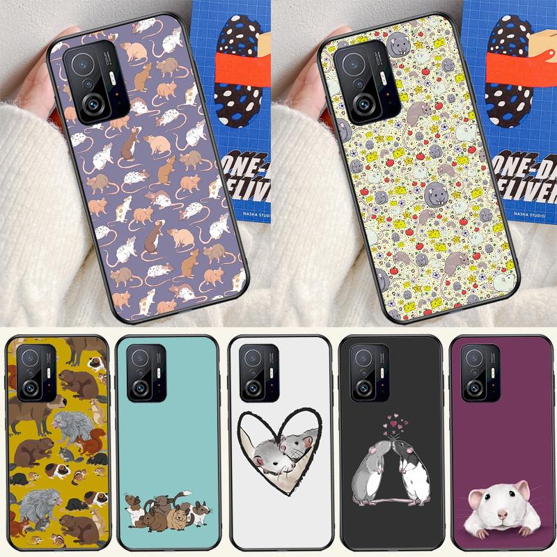 Чехол Мышь Крыса Для Xiaomi 14 Ultra 13 11T 12T 13T 14T Pro POCO X6 X7 Pro X3 X5 F3 F5 F6 M6 Pro
