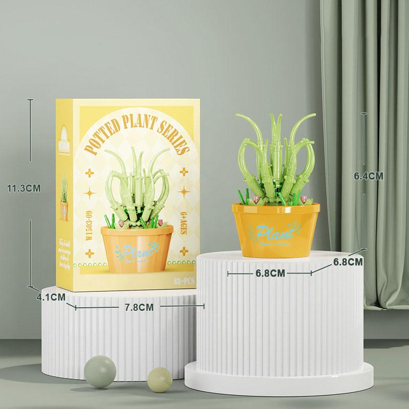 Букет Вечных Цветов Бонсай Комнатное Растение Модель Микро Строительные Блоки Украшение для Дома Головоломка Игрушки Детские Подарки на День Рождения Рождество