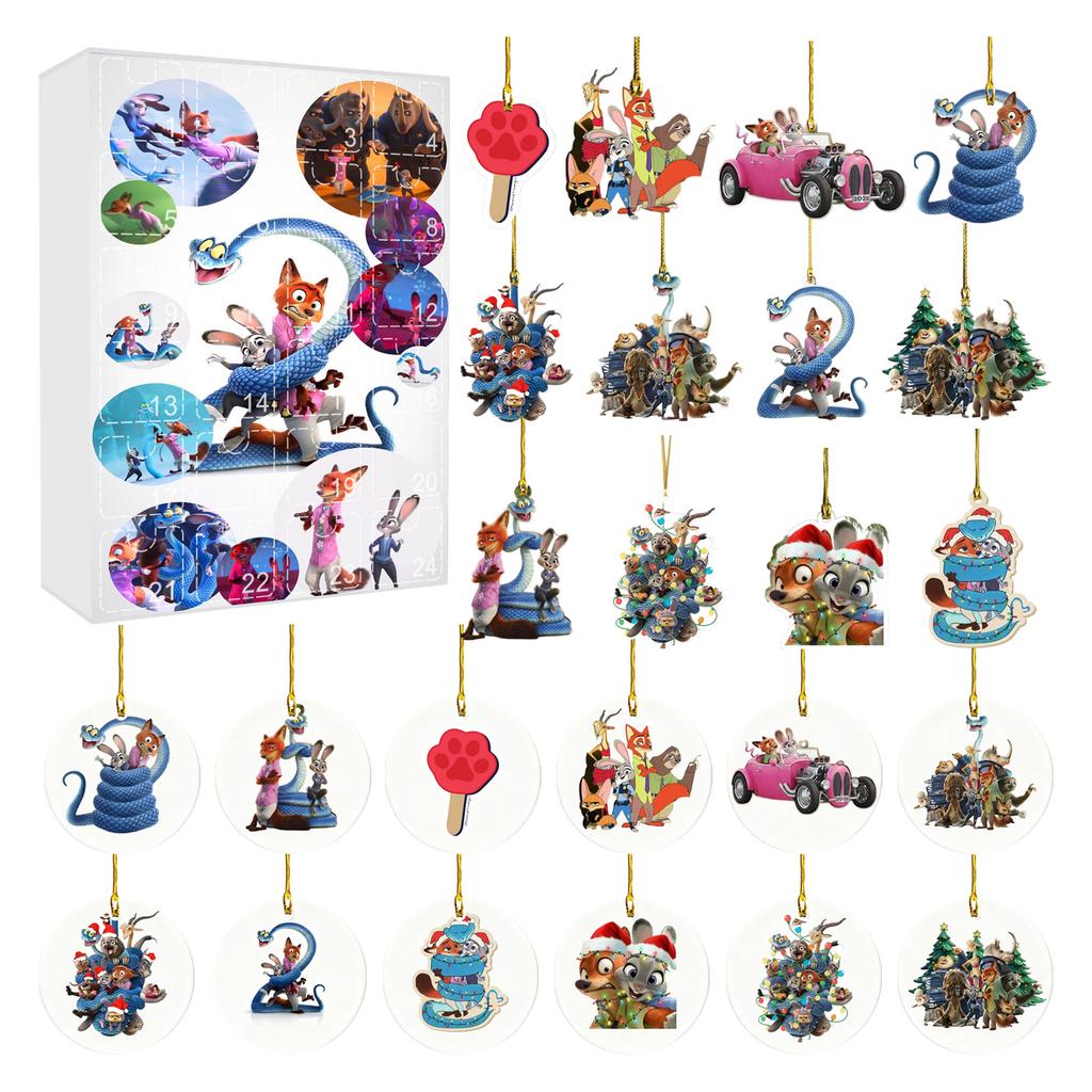 2D Flat Aircraft Box 24pc Series Advent Calendar Christmas Countdown