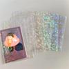 50pcs/lot Transparent Card Sleeves 5.7x8.6cm Little Stars Laser Flashing Card Sleeve Protector Cards Holder Protective Film