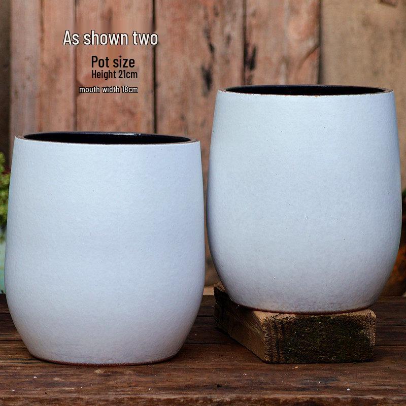 Large Handmade Coarse Pottery Plant Pot: Ceramic Orchid & Succulent Planter, Bougainvillea Zisha Jar.
