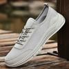 Men's Shoes 2025 Summer New Soft-soled Hollow Breathable Fly-woven Mesh Shoes Men's Outdoor Sports Style Casual Shoes Tide